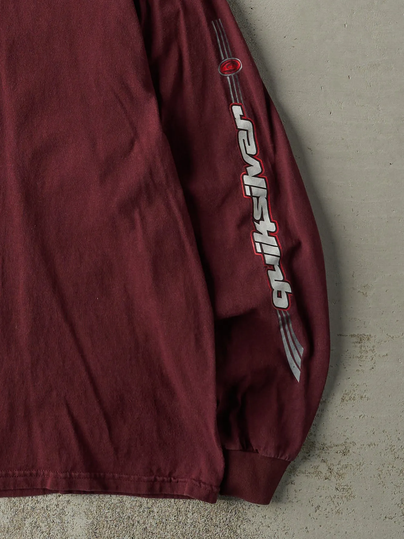 Vintage Y2K Burgundy Quiksilver Long Sleeve (L) sold by Rebalance Vintage product image thumbnail 4