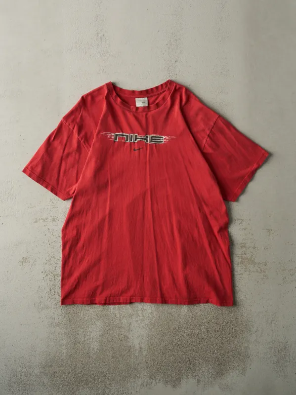 Vintage Y2K Red Nike Logo Tee (L) sold by Rebalance Vintage