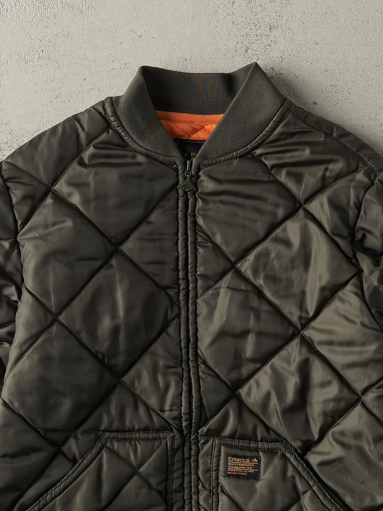Vintage Y2K Green Emerica Skateboard Flight Jacket (S) sold by Rebalance Vintage product image thumbnail 3