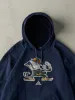 Vintage Y2K Navy Blue Embroidered Notre Dame Fighting Irish Hoodie (L/XL) sold by Rebalance Vintage