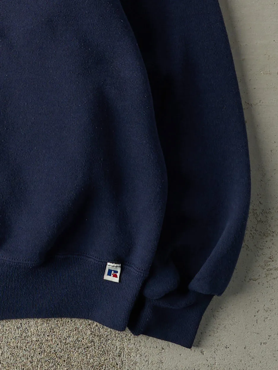 Vintage 90s Navy Blue Blank Russell Athletic Crewneck (L) sold by Rebalance Vintage product image thumbnail 3