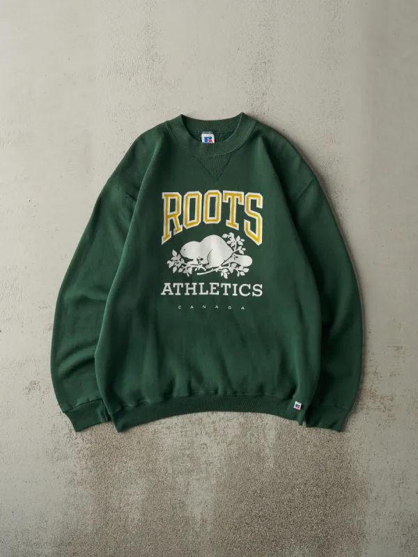 Vintage 90s Green Roots Russell Athletic Crewneck (M) sold by Rebalance Vintage