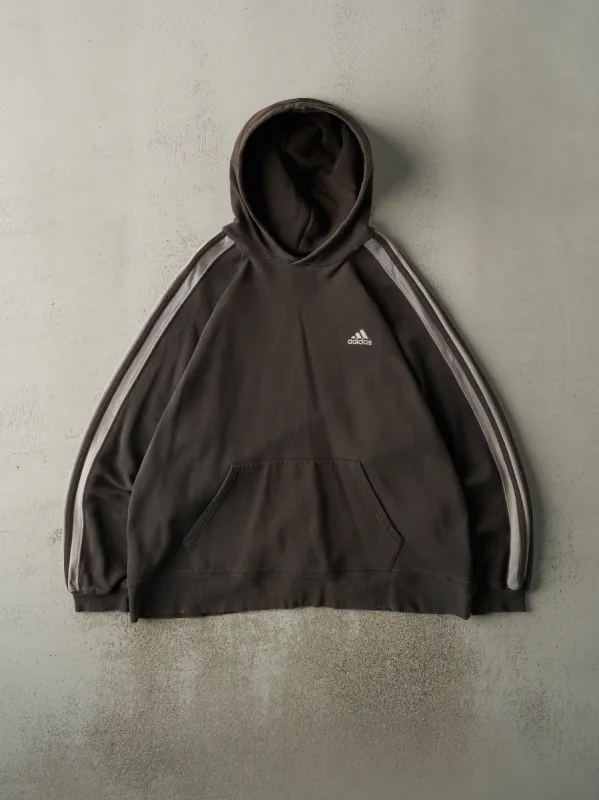 Vintage 90s Charcoal Grey Adidas Embroidered Hoodie (L) sold by Rebalance Vintage