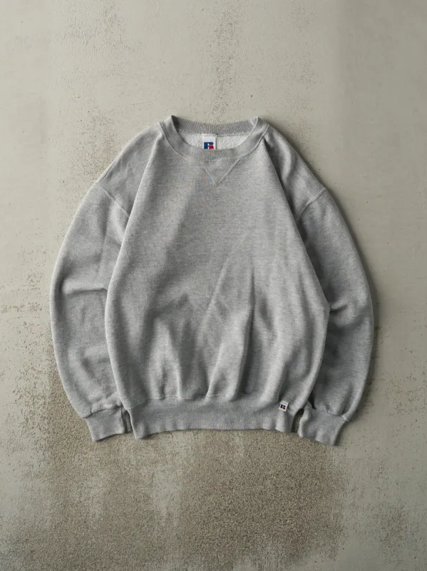 Vintage 90s Grey Blank Russell Athletic Crewneck (M) sold by Rebalance Vintage