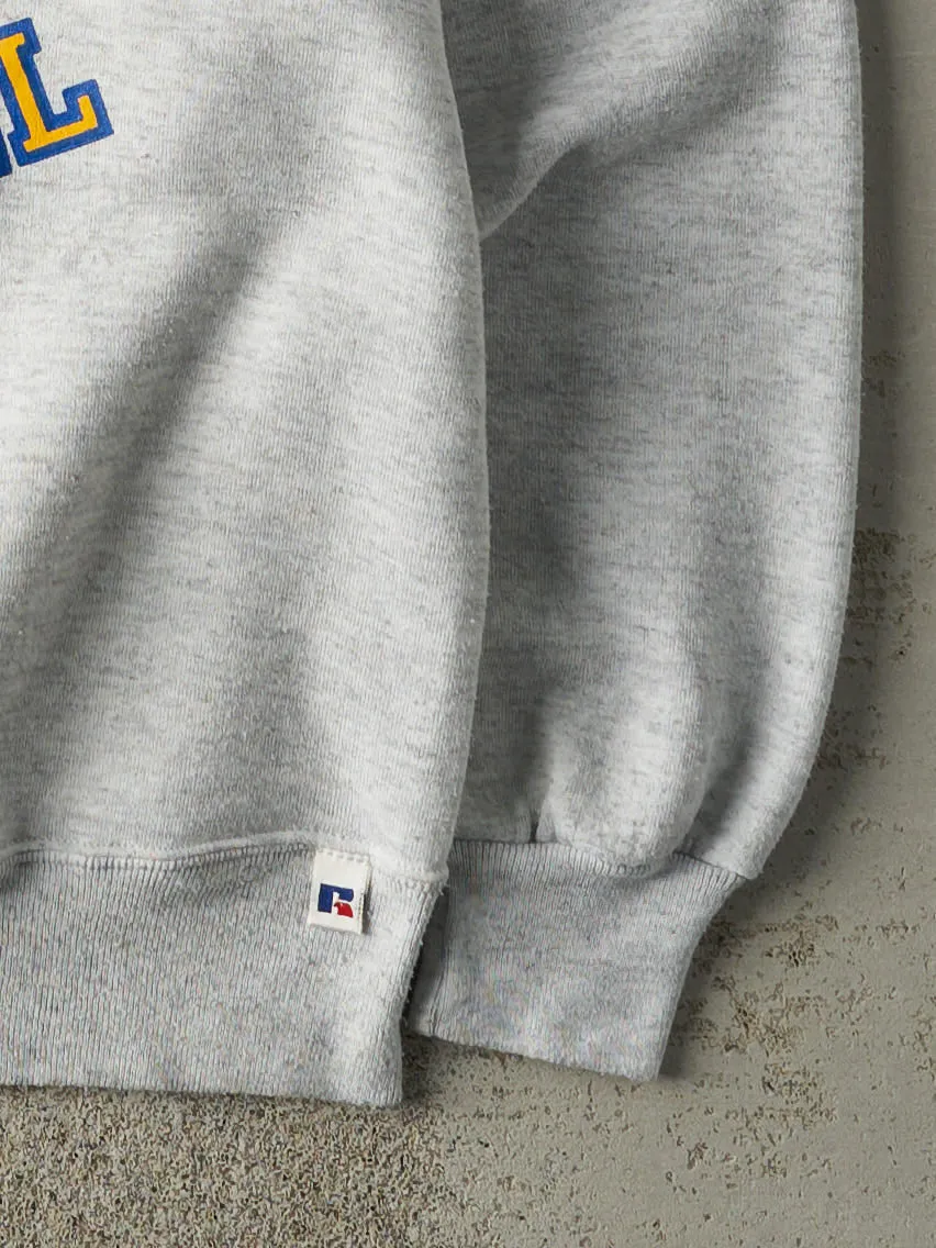 Vintage 90s Heather Grey Jayhawk Basketball Crewneck (L) sold by Rebalance Vintage product image thumbnail 3