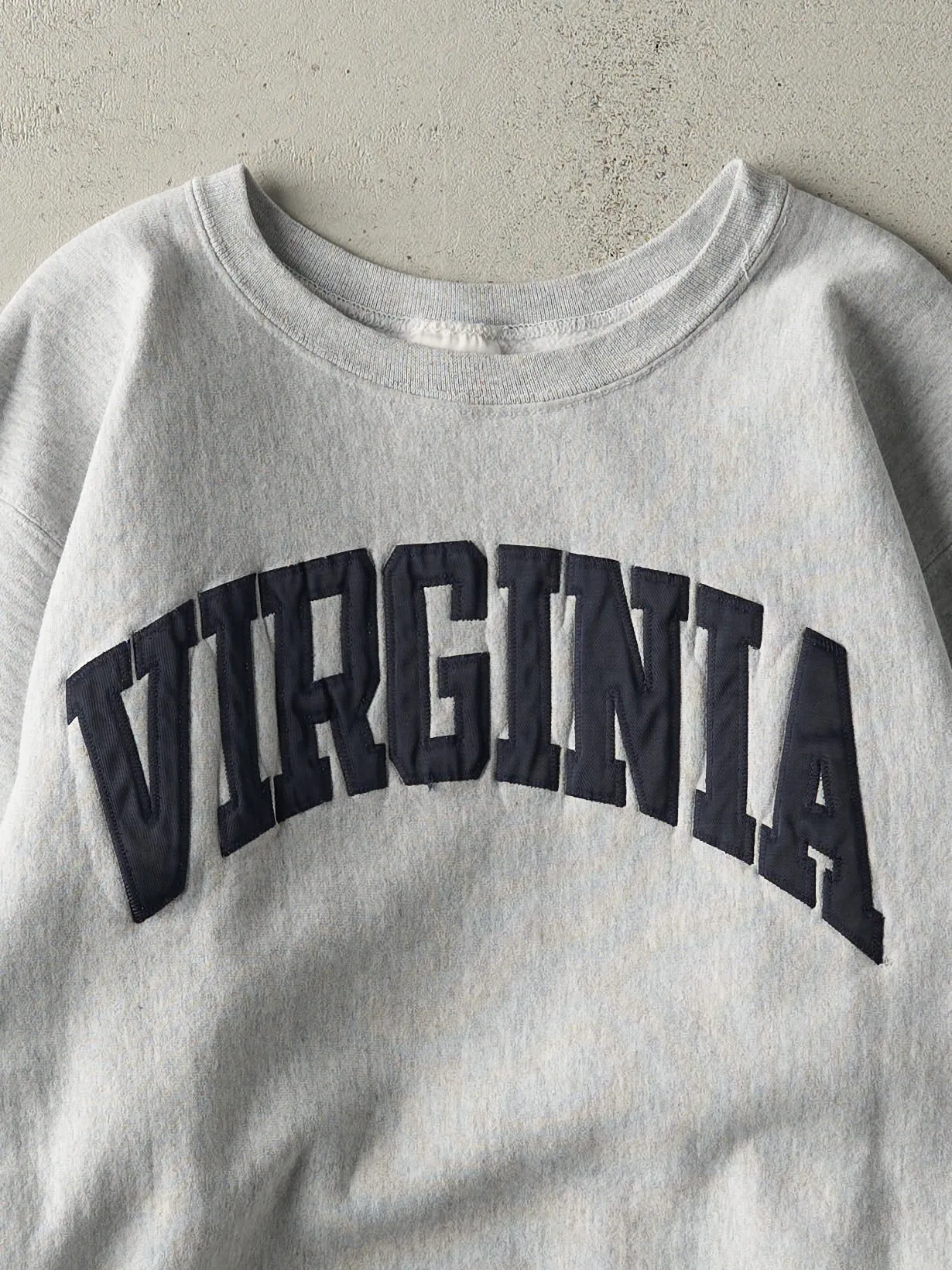 Vintage 90s Heather Grey University of Virginia Crewneck (L) sold by Rebalance Vintage product image thumbnail 2