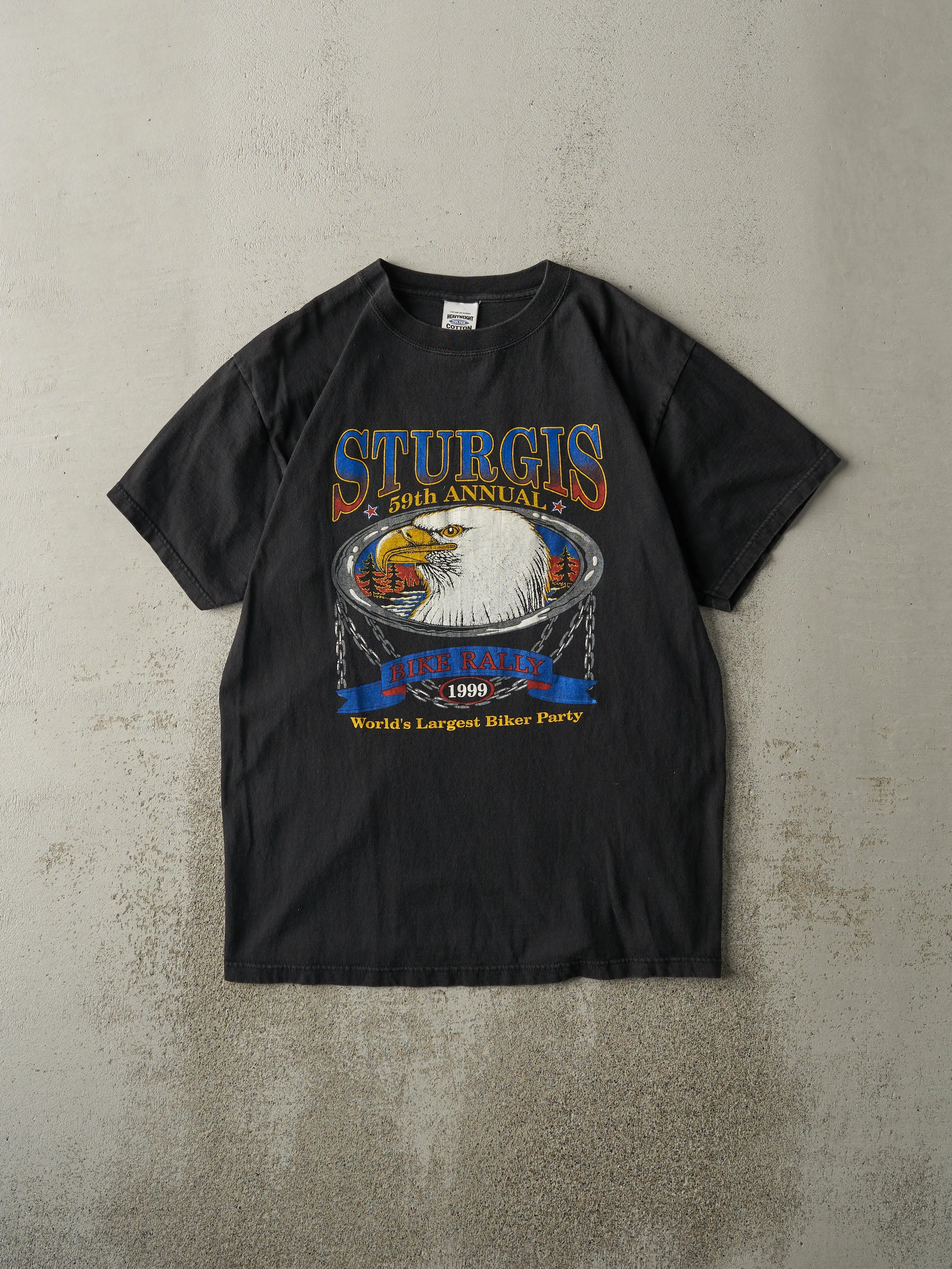 Vintage 99' Black Sturgis Bike Rally Tee (M) sold by Rebalance Vintage
