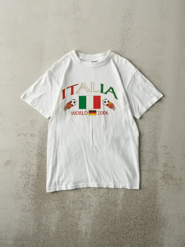 Vintage 06' White Italy World Cup Soccer Tee (XS/S) sold by Rebalance Vintage