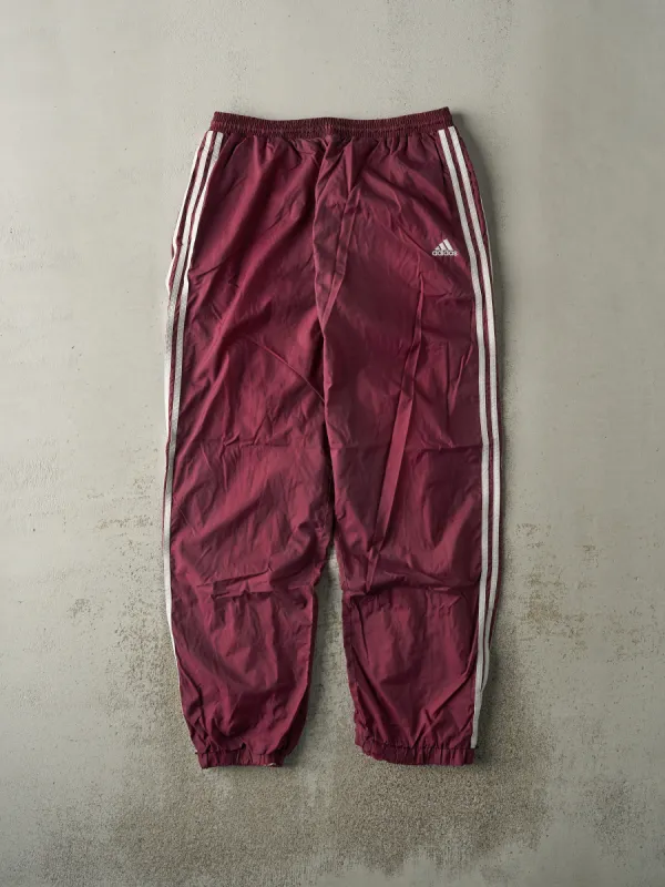 Vintage 90s Burgundy Adidas Track Pants (33x31) sold by Rebalance Vintage
