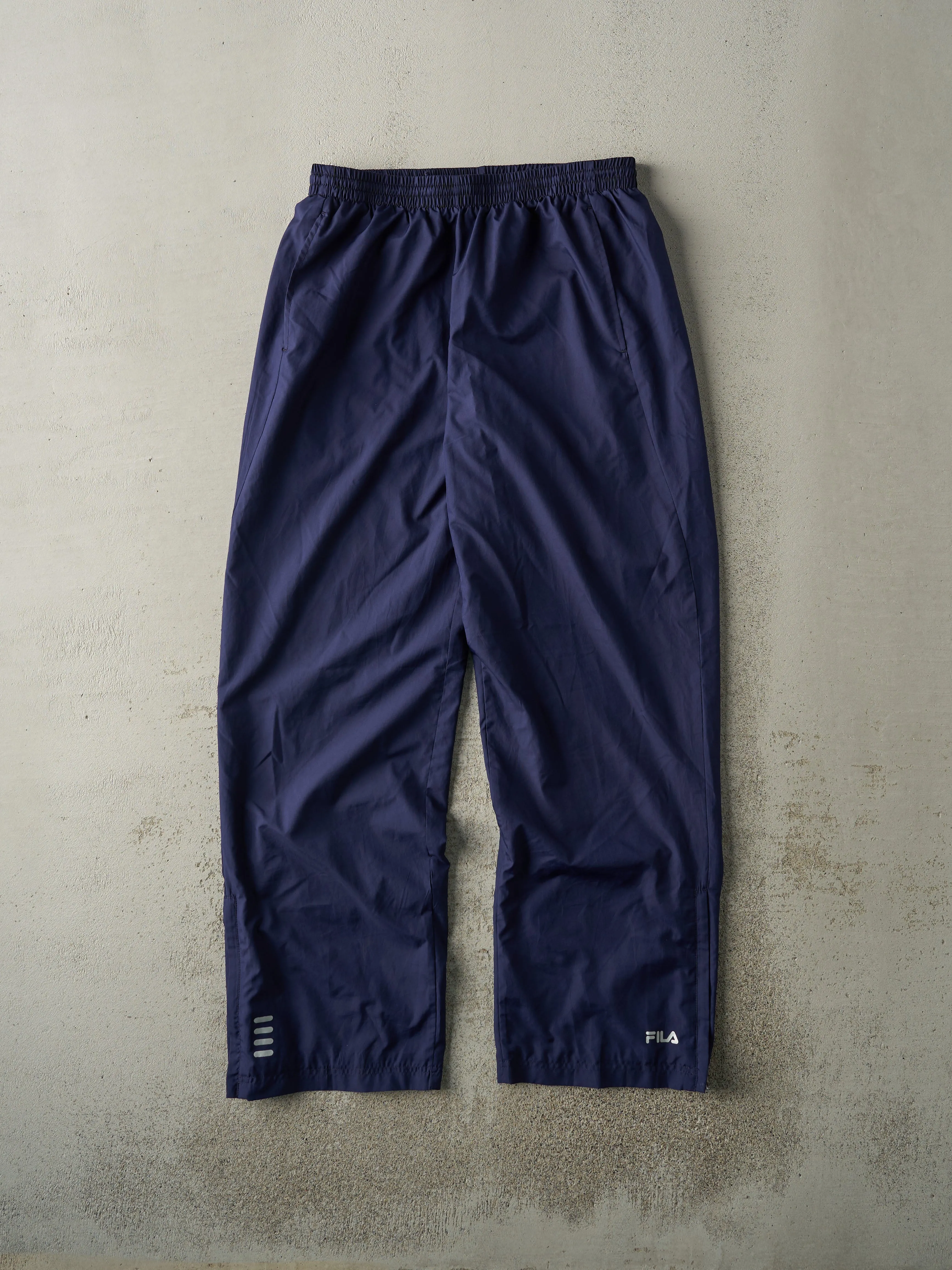 Vintage Y2K Navy Blue Fila Windbreaker Pants (30x32.5) sold by Rebalance Vintage