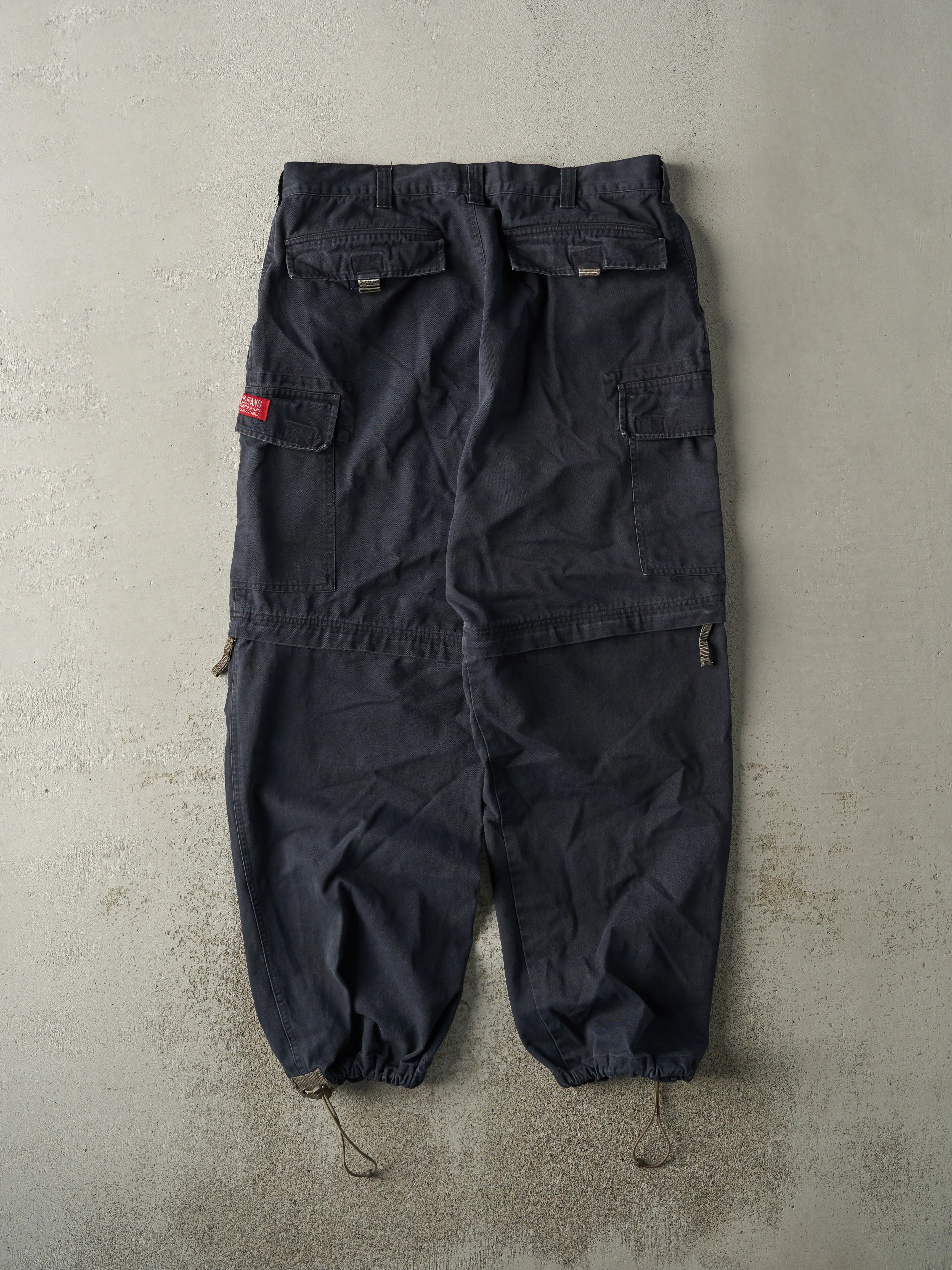Vintage 90s Navy Blue Roots Jeans Zip Off Cargo Pants (36x31.5) sold by Rebalance Vintage product image thumbnail 2