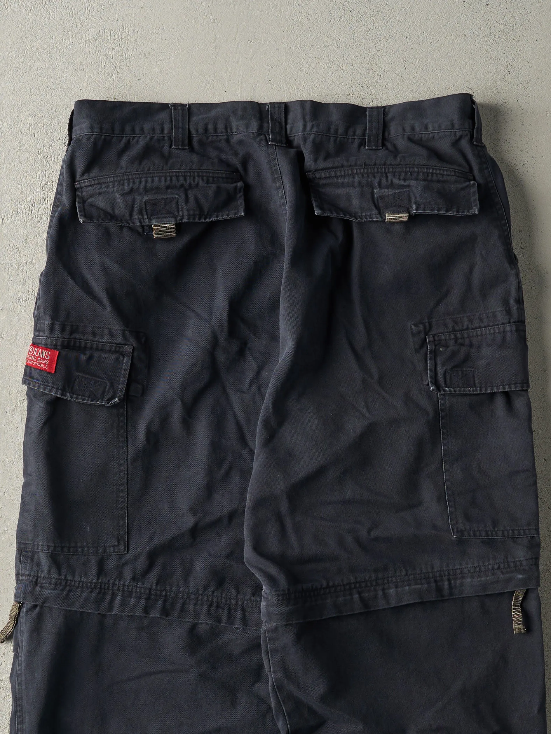 Vintage 90s Navy Blue Roots Jeans Zip Off Cargo Pants (36x31.5) sold by Rebalance Vintage product image thumbnail 4