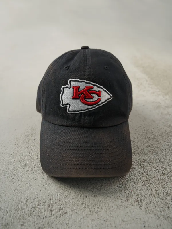 Vintage Y2K Black Embroidered Kansas City Chiefs Strap Back sold by Rebalance Vintage