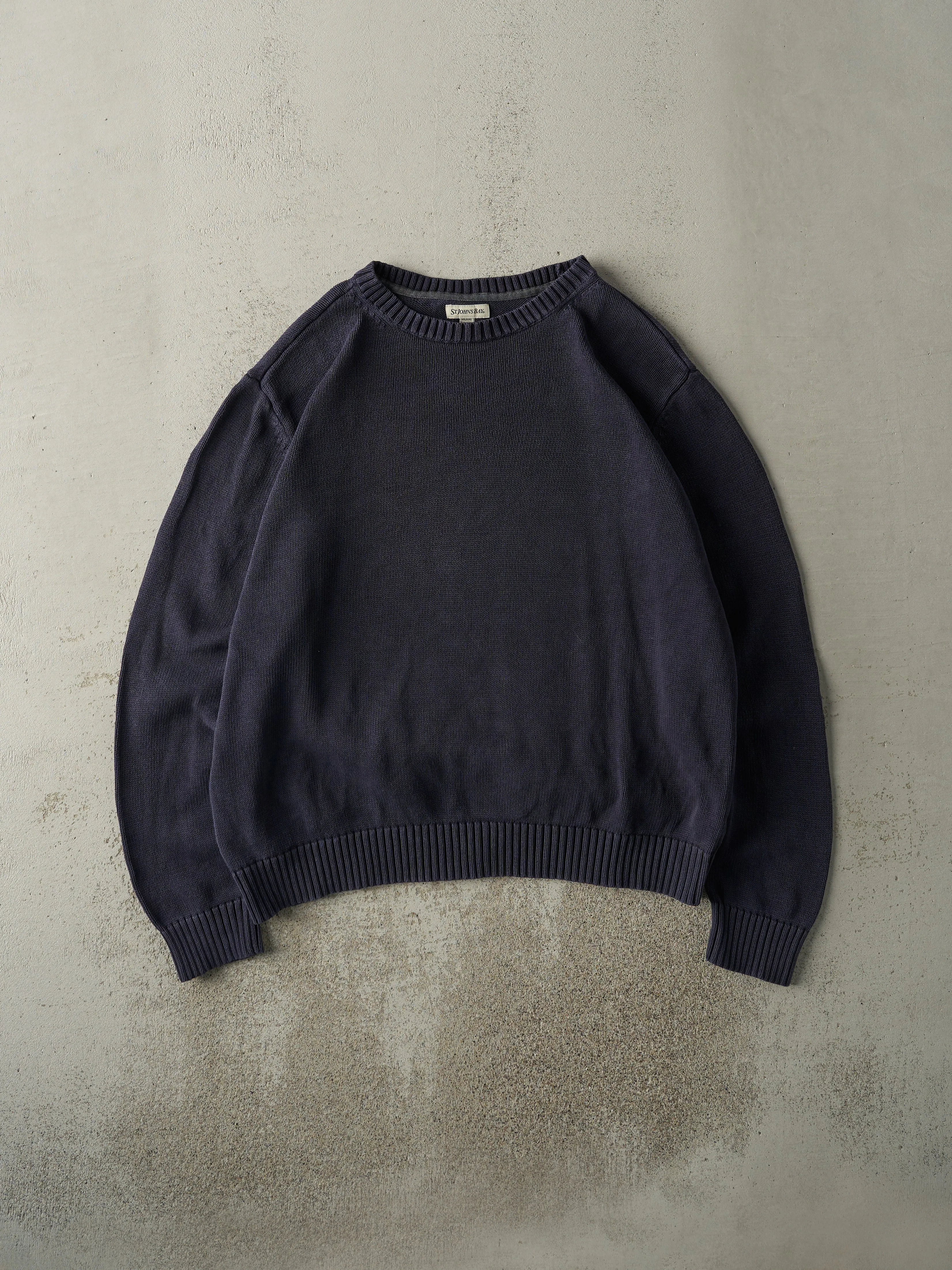Vintage Y2K Navy Blue Knit Pullover (XL) sold by Rebalance Vintage