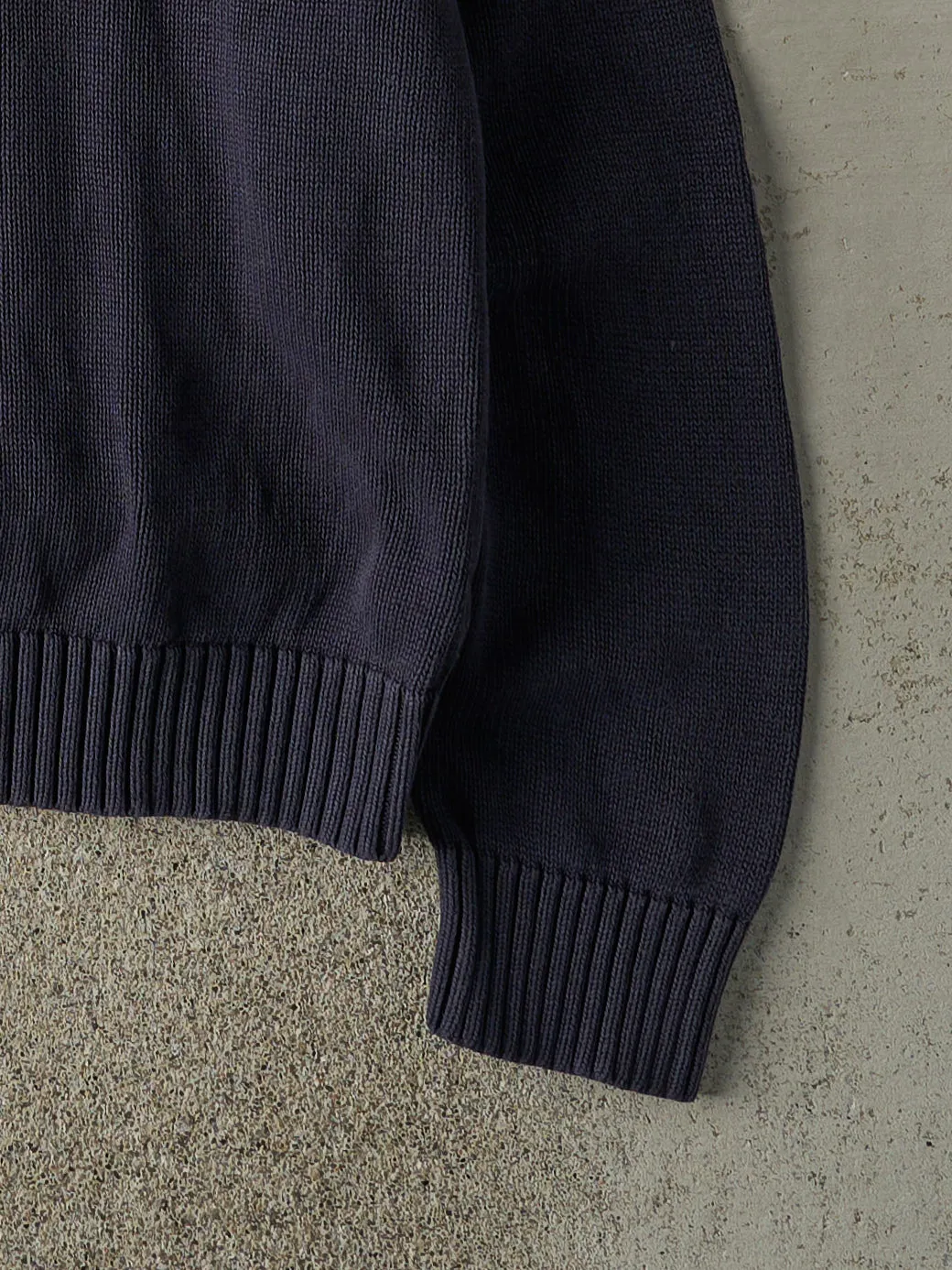 Vintage Y2K Navy Blue Knit Pullover (XL) sold by Rebalance Vintage product image thumbnail 3