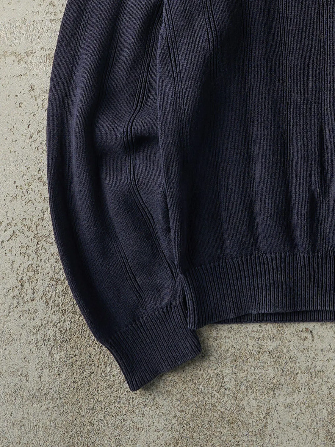 Vintage Y2K Navy Blue Knit Pullover (M/L) sold by Rebalance Vintage product image thumbnail 3