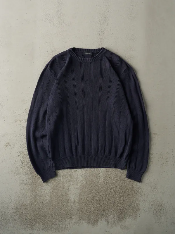 Vintage Y2K Navy Blue Knit Pullover (M/L) sold by Rebalance Vintage