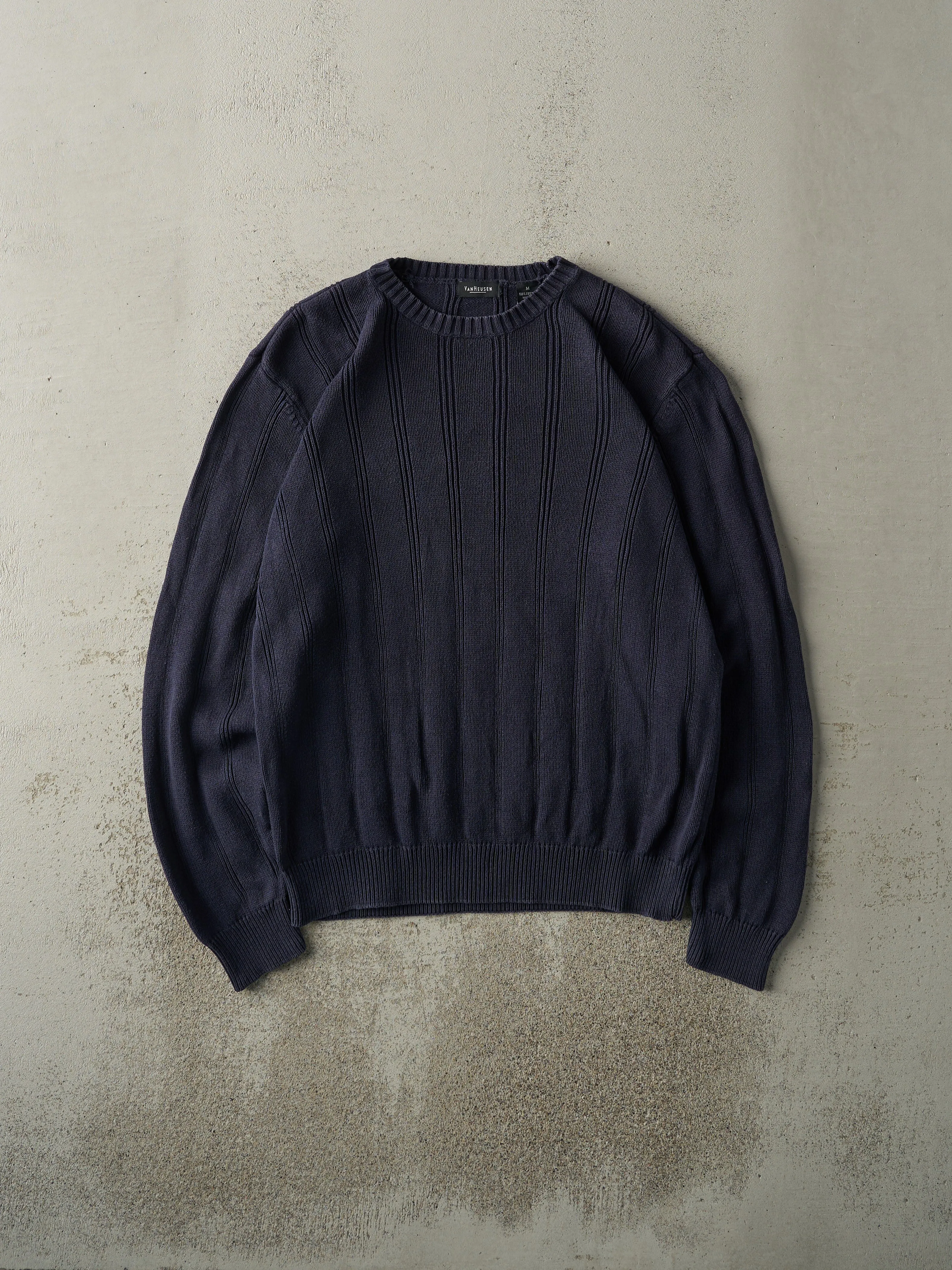 Vintage Y2K Navy Blue Knit Pullover (M/L) sold by Rebalance Vintage