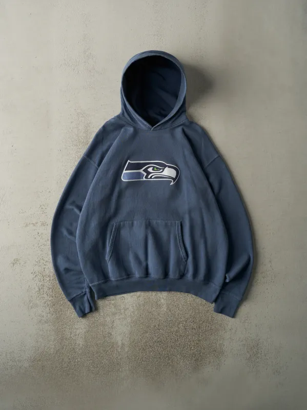 Vintage Y2K Slate Blue Embroidered Seattle Seahawks Hoodie (L) sold by Rebalance Vintage