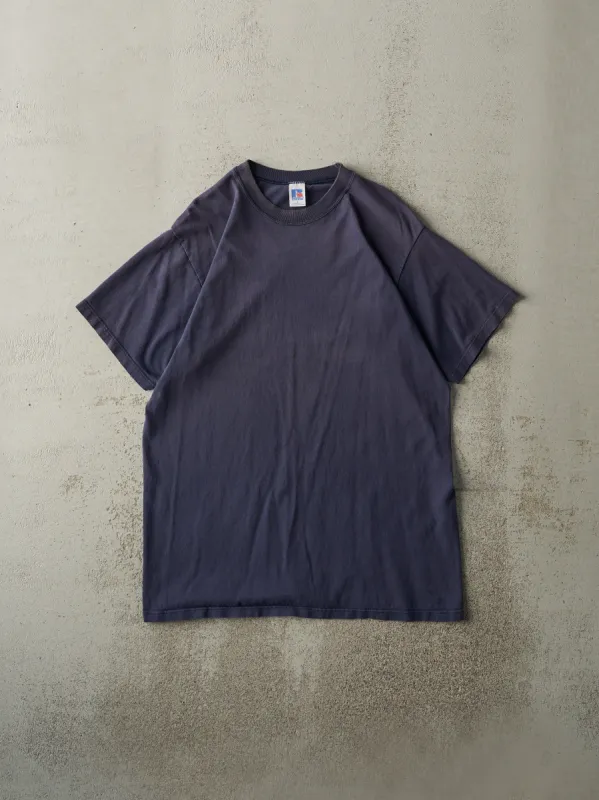 Vintage 90s Navy Blue Blank Russell Athletic Tee (M) sold by Rebalance Vintage