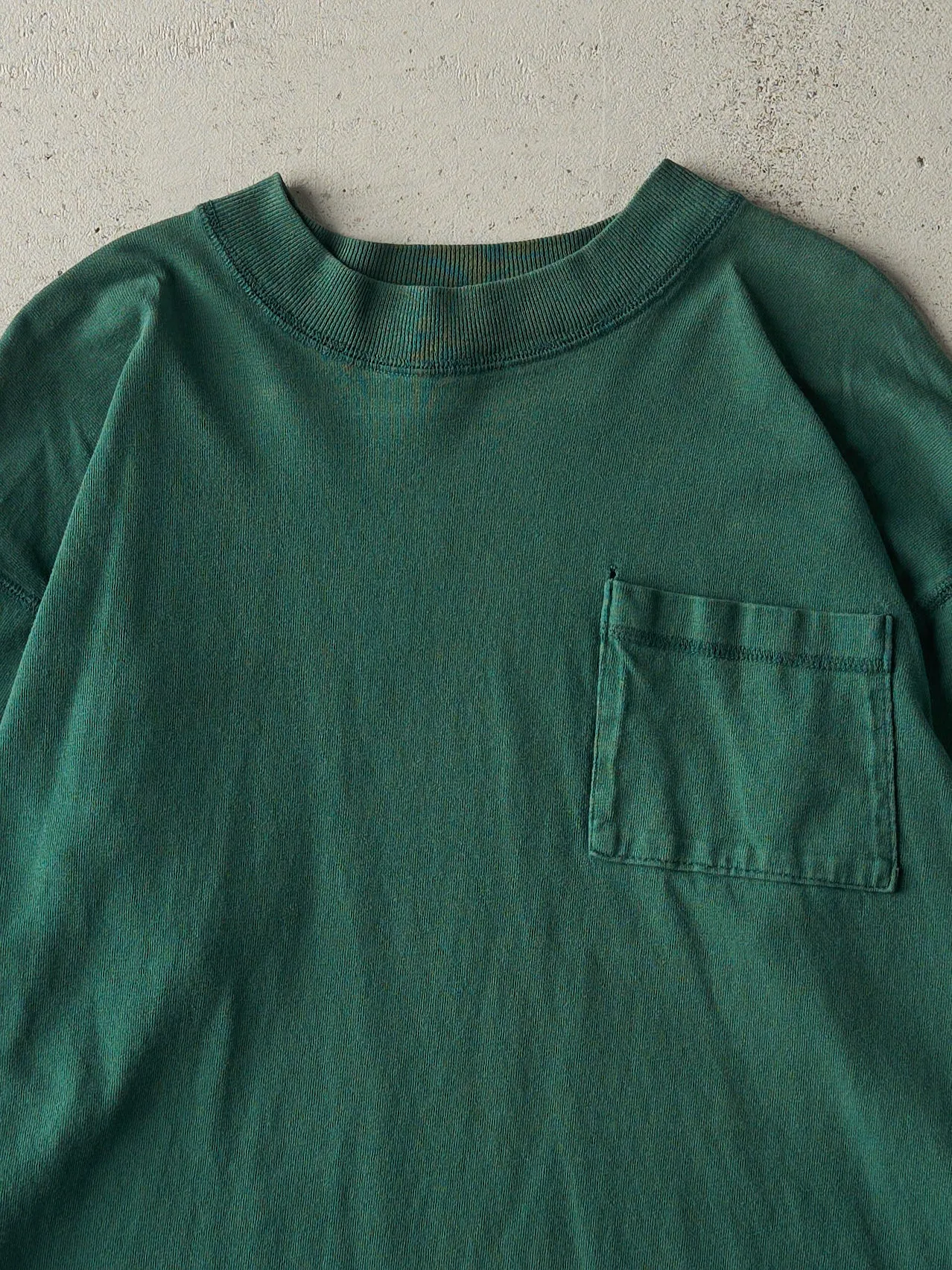 Vintage 90s Green Blank Pocket Long Sleeve (M) sold by Rebalance Vintage product image thumbnail 2
