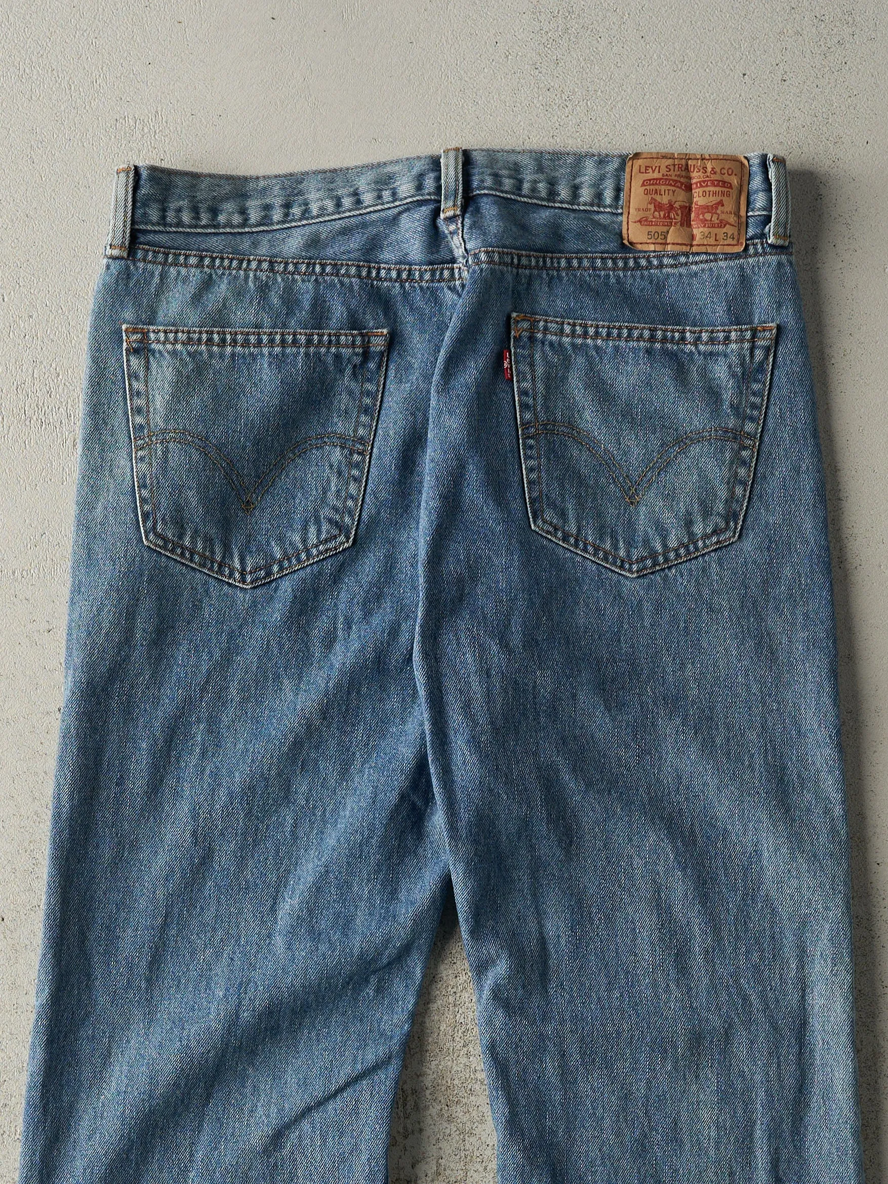 Vintage Y2K Mid Wash Levi's 505 Jeans (35.5x33) sold by Rebalance Vintage product image thumbnail 4