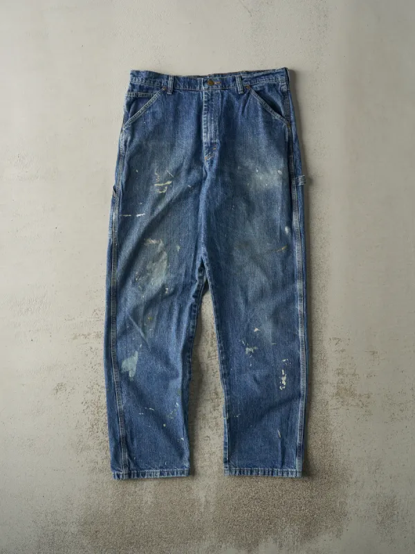 Vintage 90s Mid Wash Old Mill Carpenter Jeans (34x32) sold by Rebalance Vintage