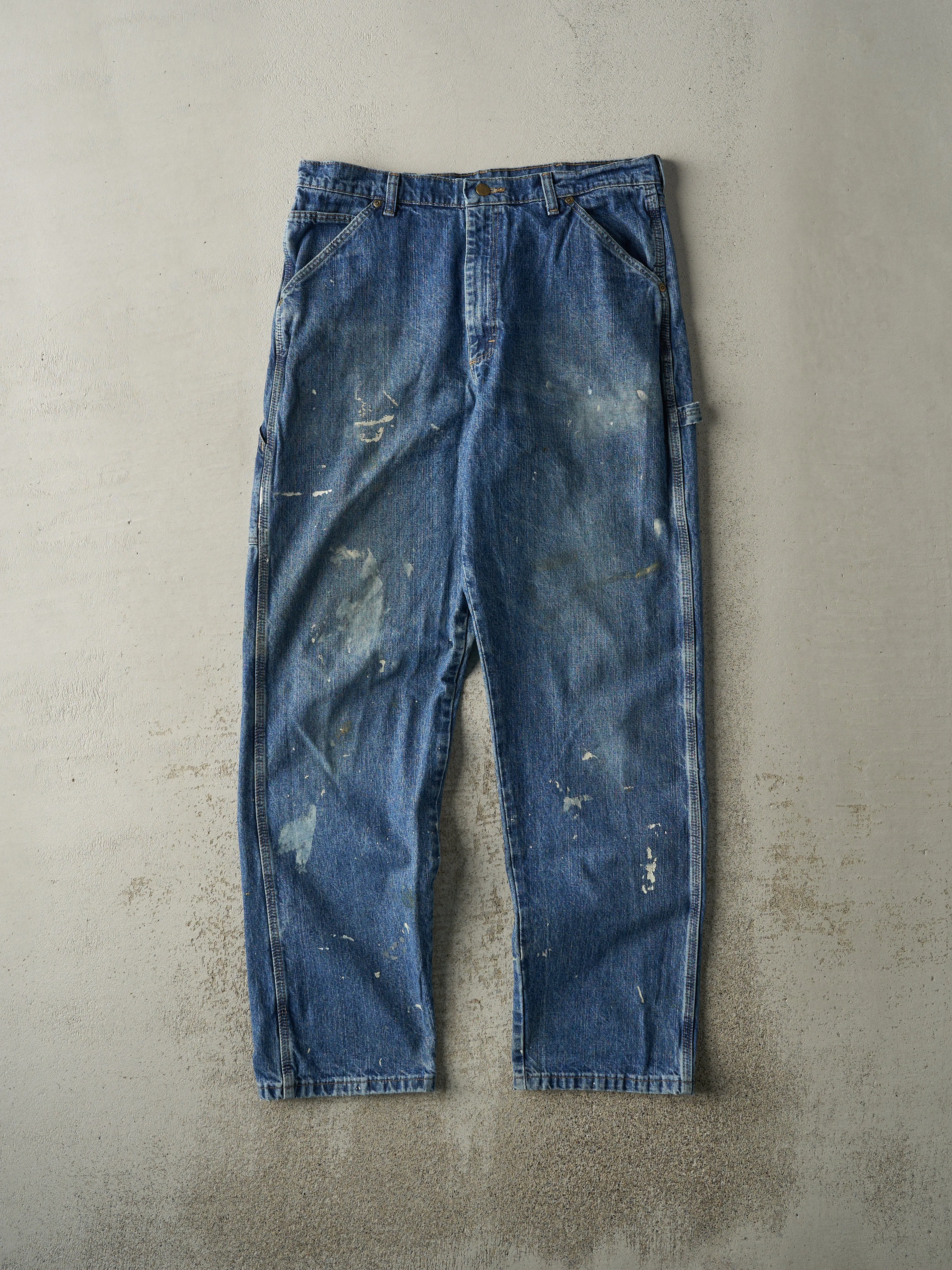 Vintage 90s Mid Wash Old Mill Carpenter Jeans (34x32) sold by Rebalance Vintage