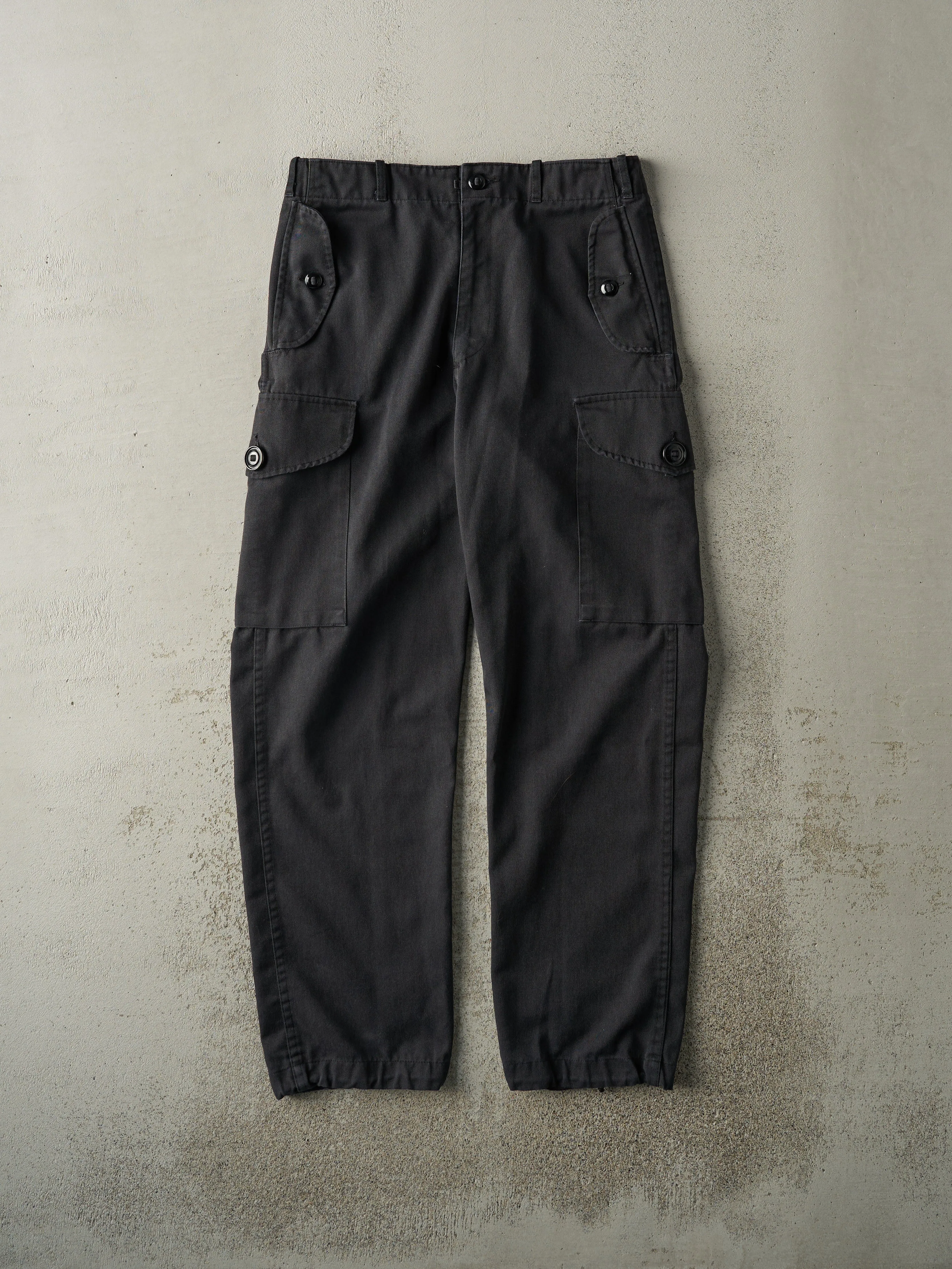 Vintage 90s Faded Black Military Cargo Pants (32x29.5) sold by Rebalance Vintage
