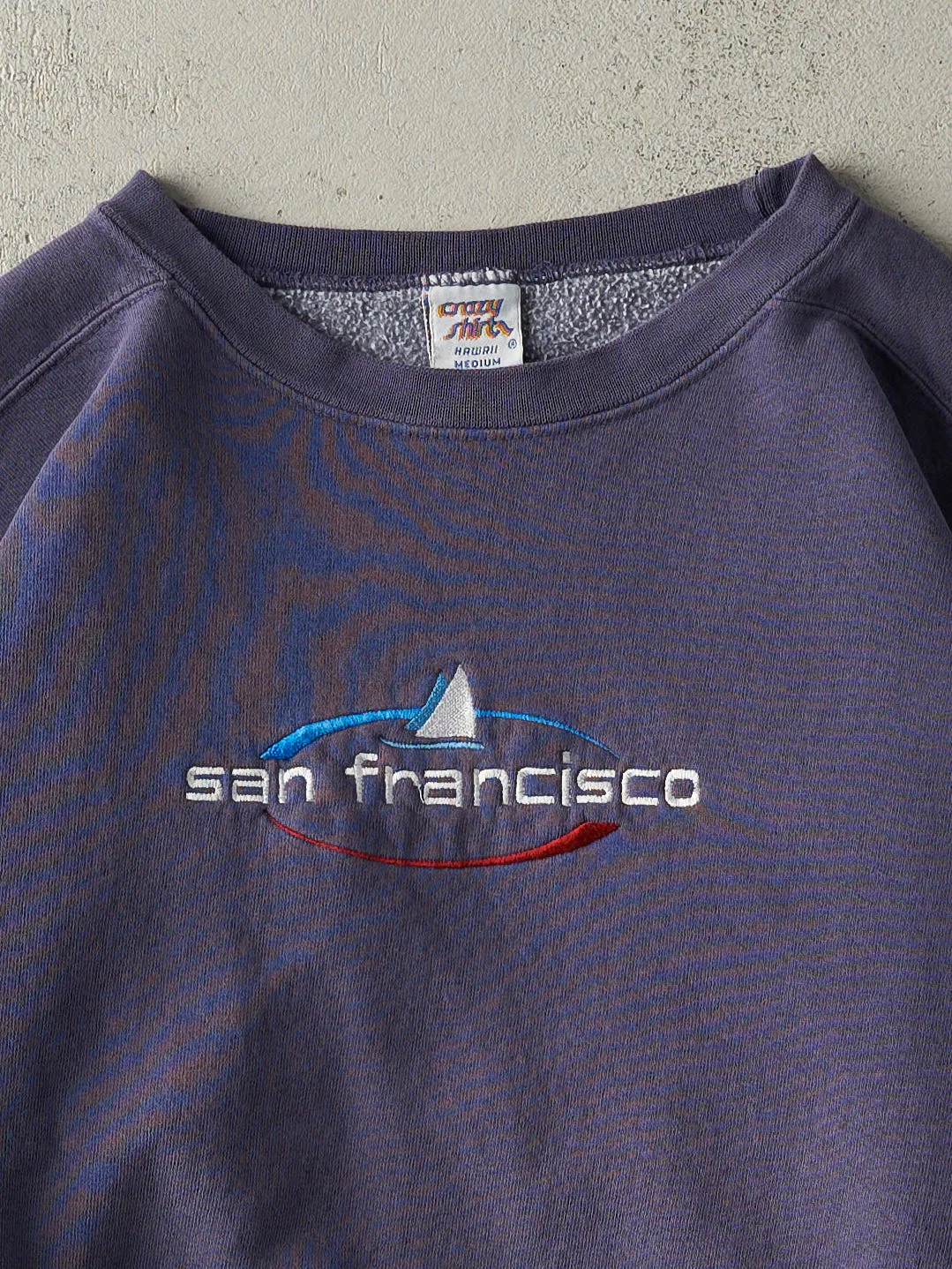 Vintage 90s Navy Blue Embroidered San Francisco Crewneck (M/L) sold by Rebalance Vintage product image thumbnail 2