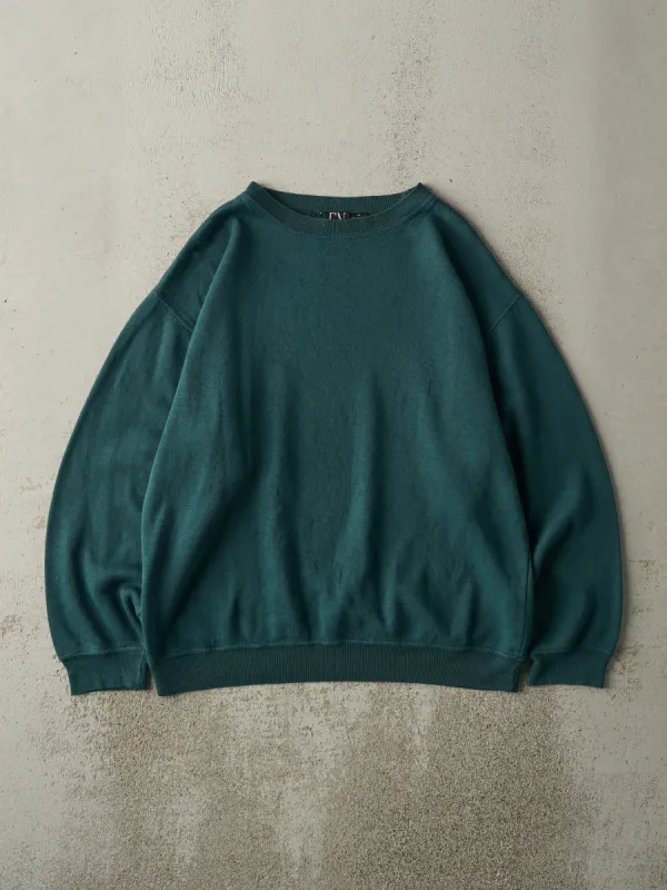 Vintage Y2K Green Blank Crewneck (L) sold by Rebalance Vintage