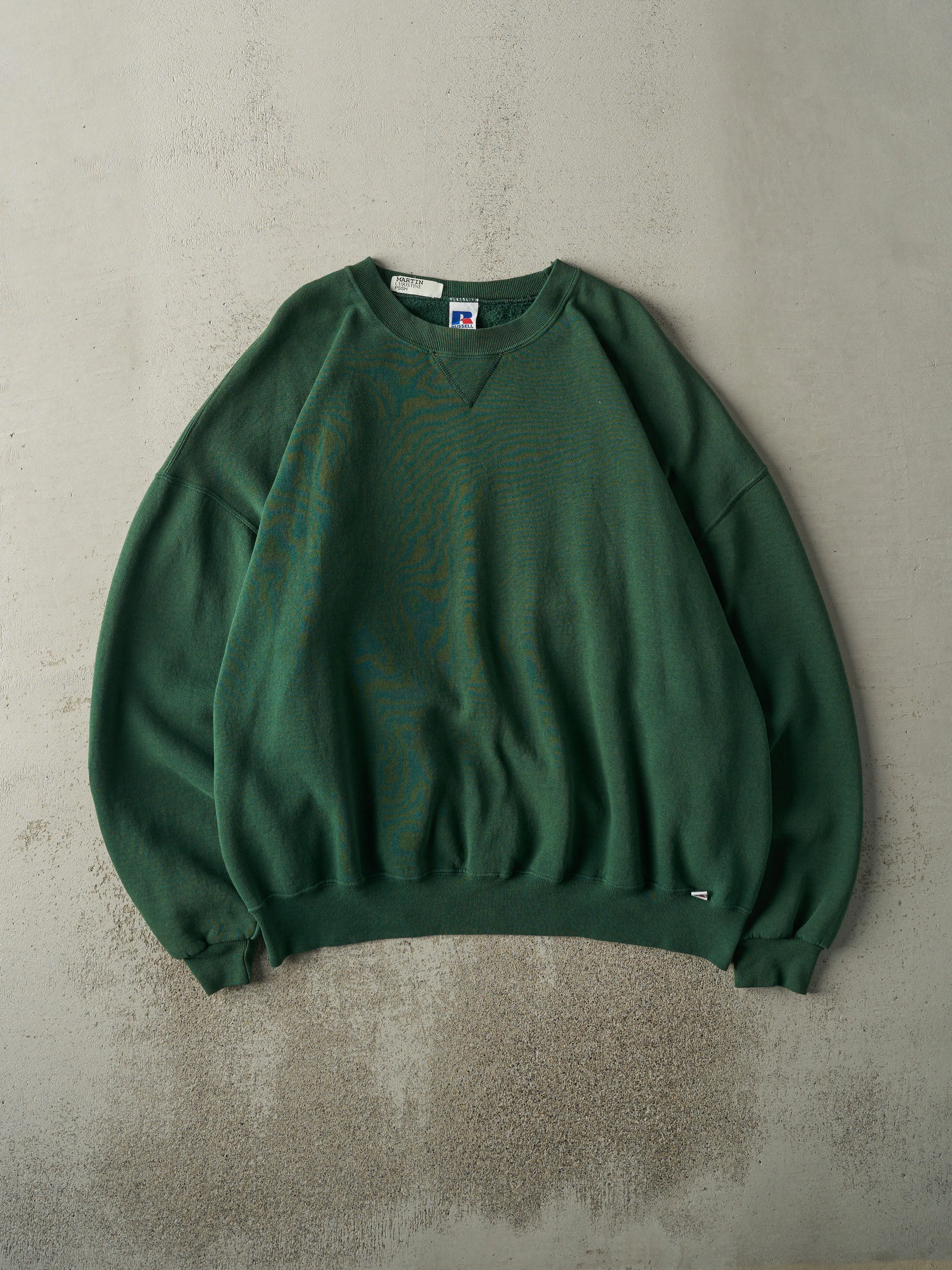 Vintage 90s Green Blank Russell Athletic Crewneck (XXL/XXXL) sold by Rebalance Vintage