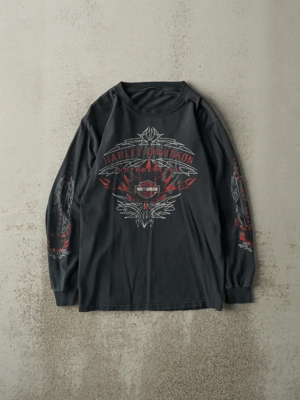 Vintage 04' Black Quebec Canada Harley Davidson Long Sleeve (XS/S) sold by Rebalance Vintage