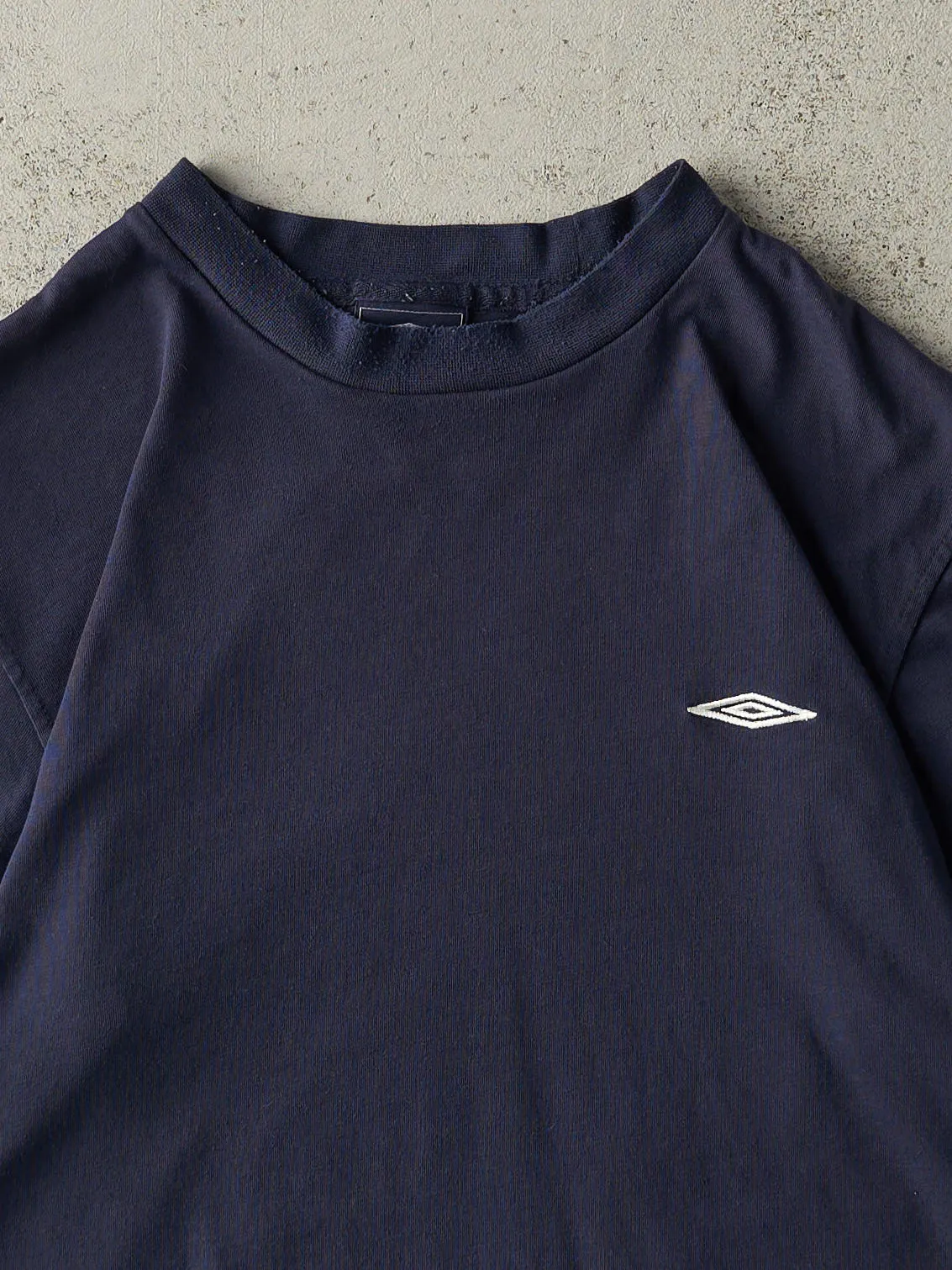 Vintage Y2K Navy Blue Embroidered Umbro Athletic Tee (S) sold by Rebalance Vintage product image thumbnail 2