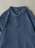 Vintage Y2K Blue Polo Quarter Button Polo Long Sleeve (XXXL) sold by Rebalance Vintage