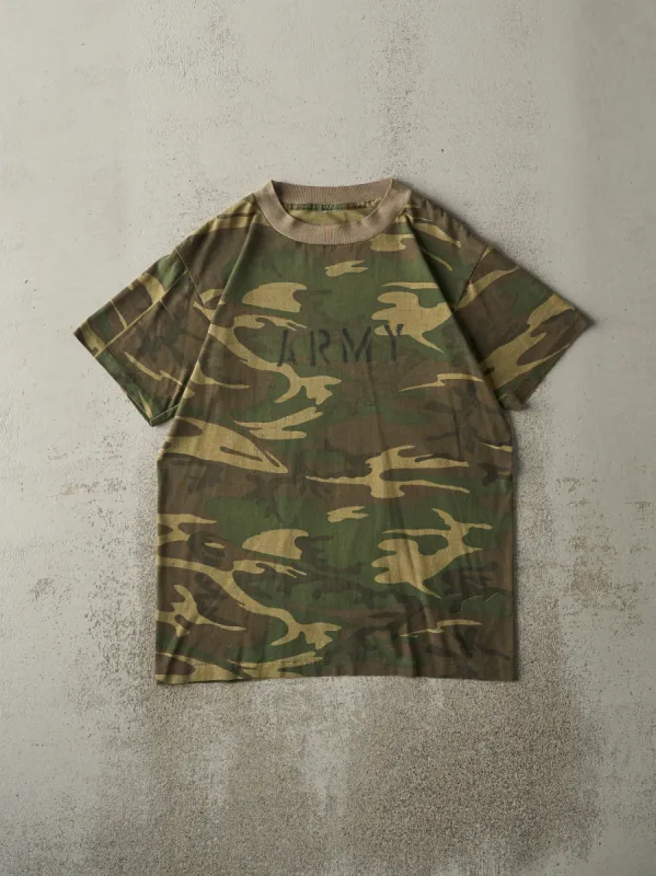 Vintage 90s Camo Army Single Stitch Tee (M) sold by Rebalance Vintage