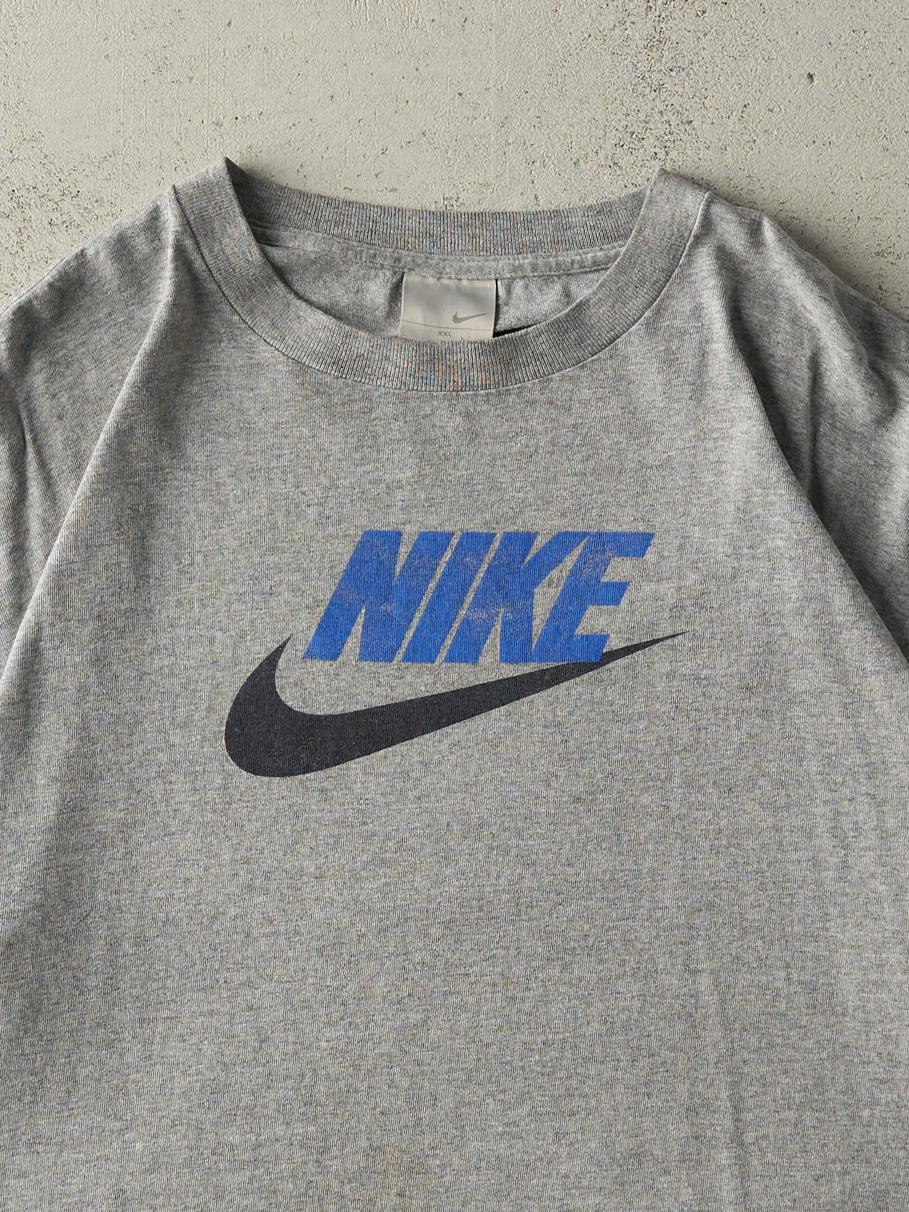 Vintage Y2K Grey Nike Logo Tee (XL/XXL) sold by Rebalance Vintage product image thumbnail 2