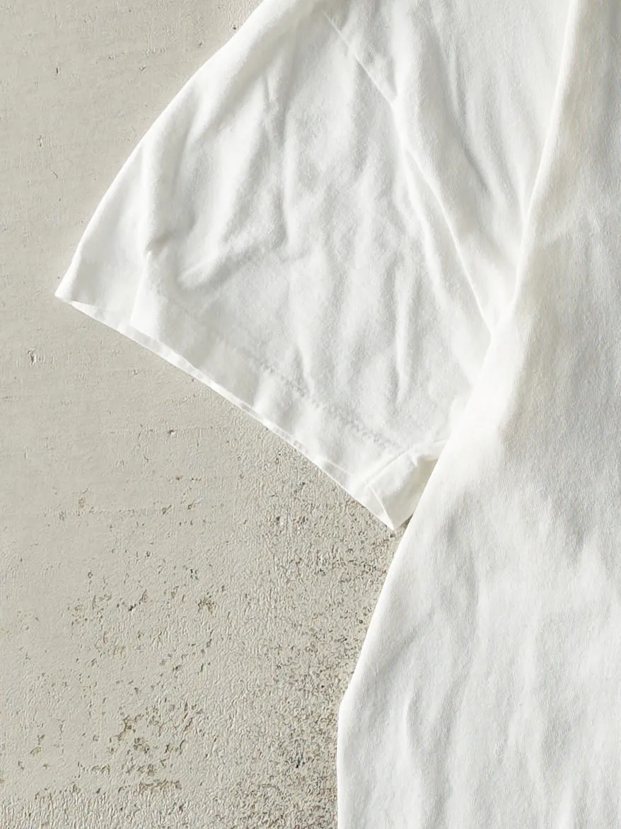 Vintage 80s White Blank Single Stitch Pocket Tee (S) sold by Rebalance Vintage product image thumbnail 3