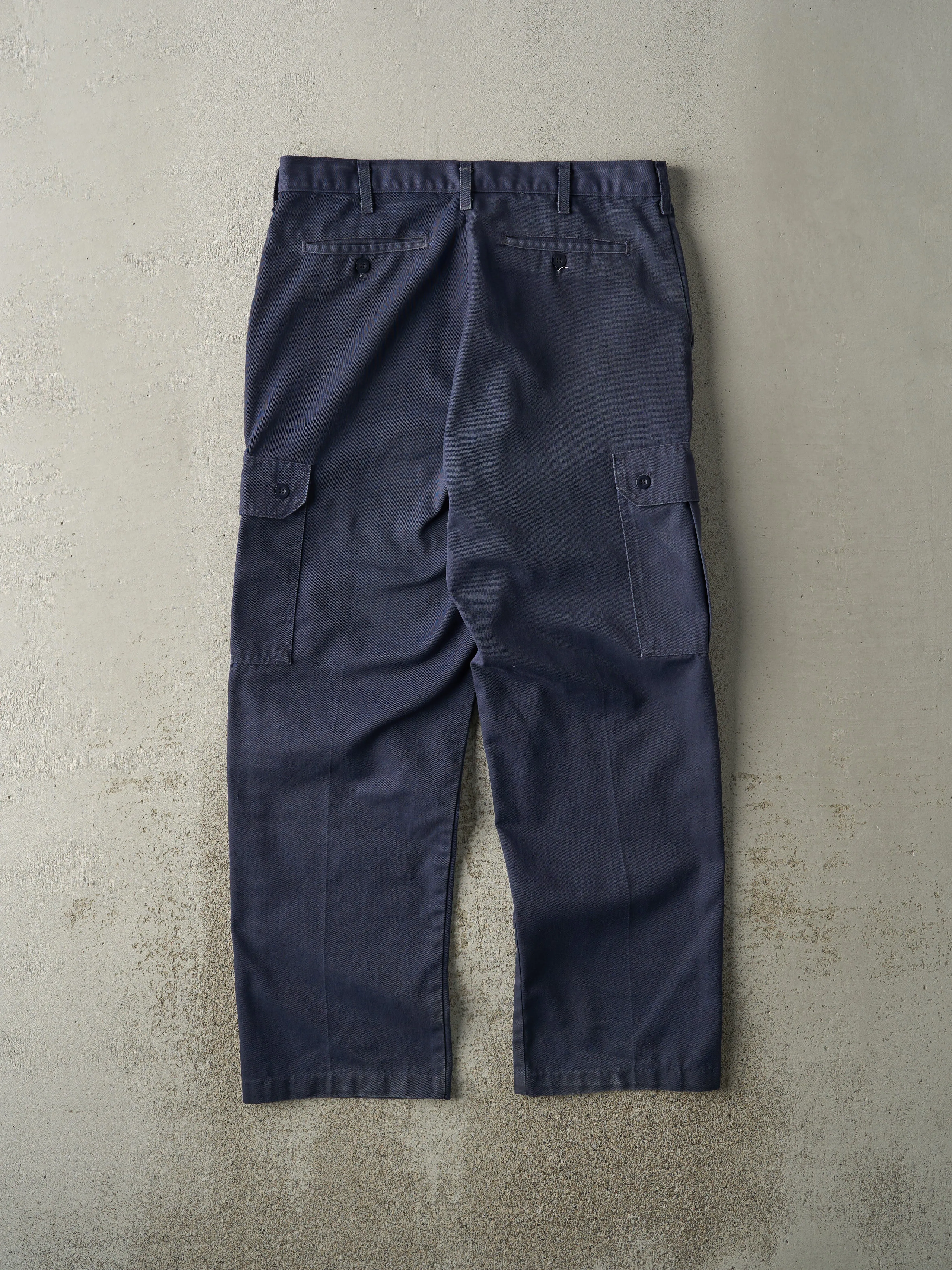 Vintage 80s Navy Blue Military Cargo Pants (35.5x30) sold by Rebalance Vintage product image thumbnail 2