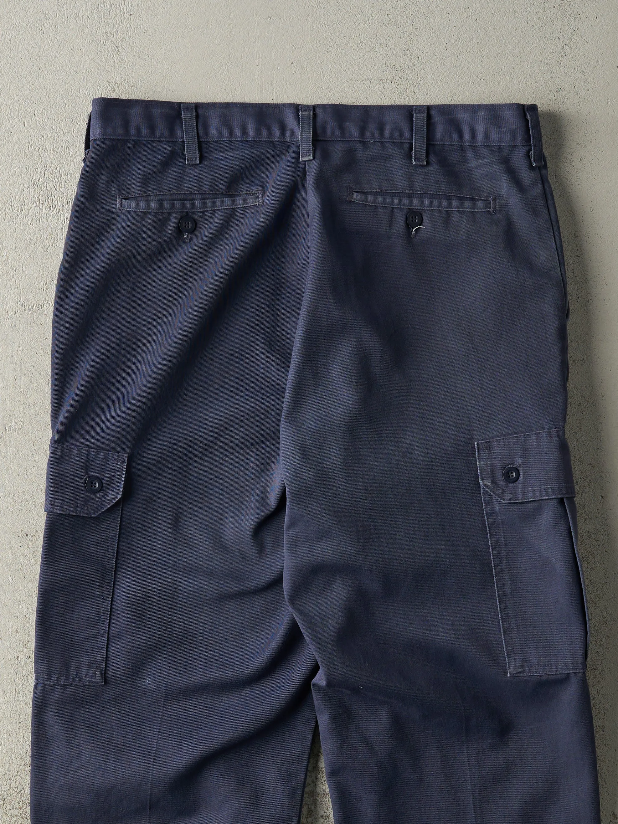 Vintage 80s Navy Blue Military Cargo Pants (35.5x30) sold by Rebalance Vintage product image thumbnail 4