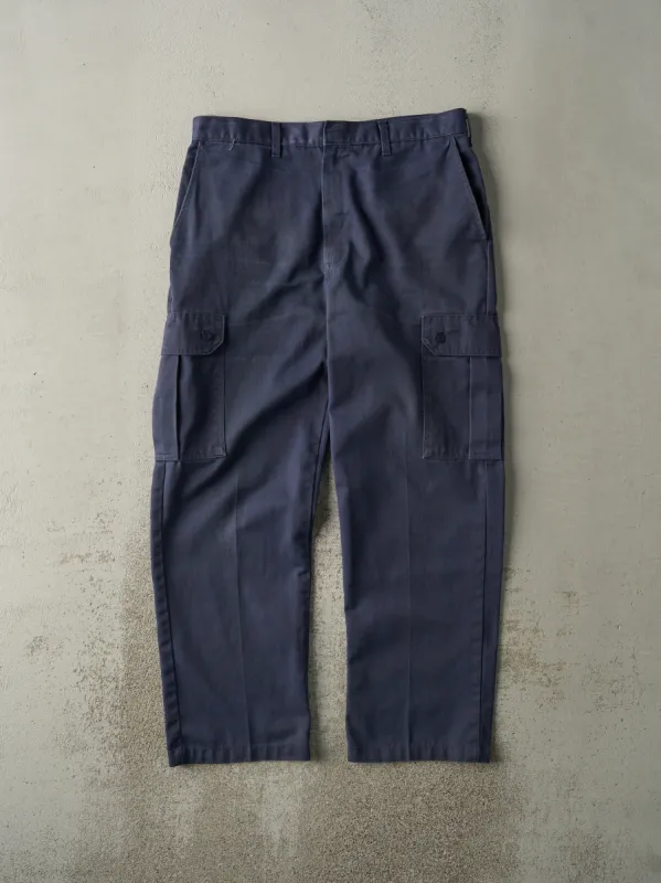 Vintage 80s Navy Blue Military Cargo Pants (35.5x30) sold by Rebalance Vintage