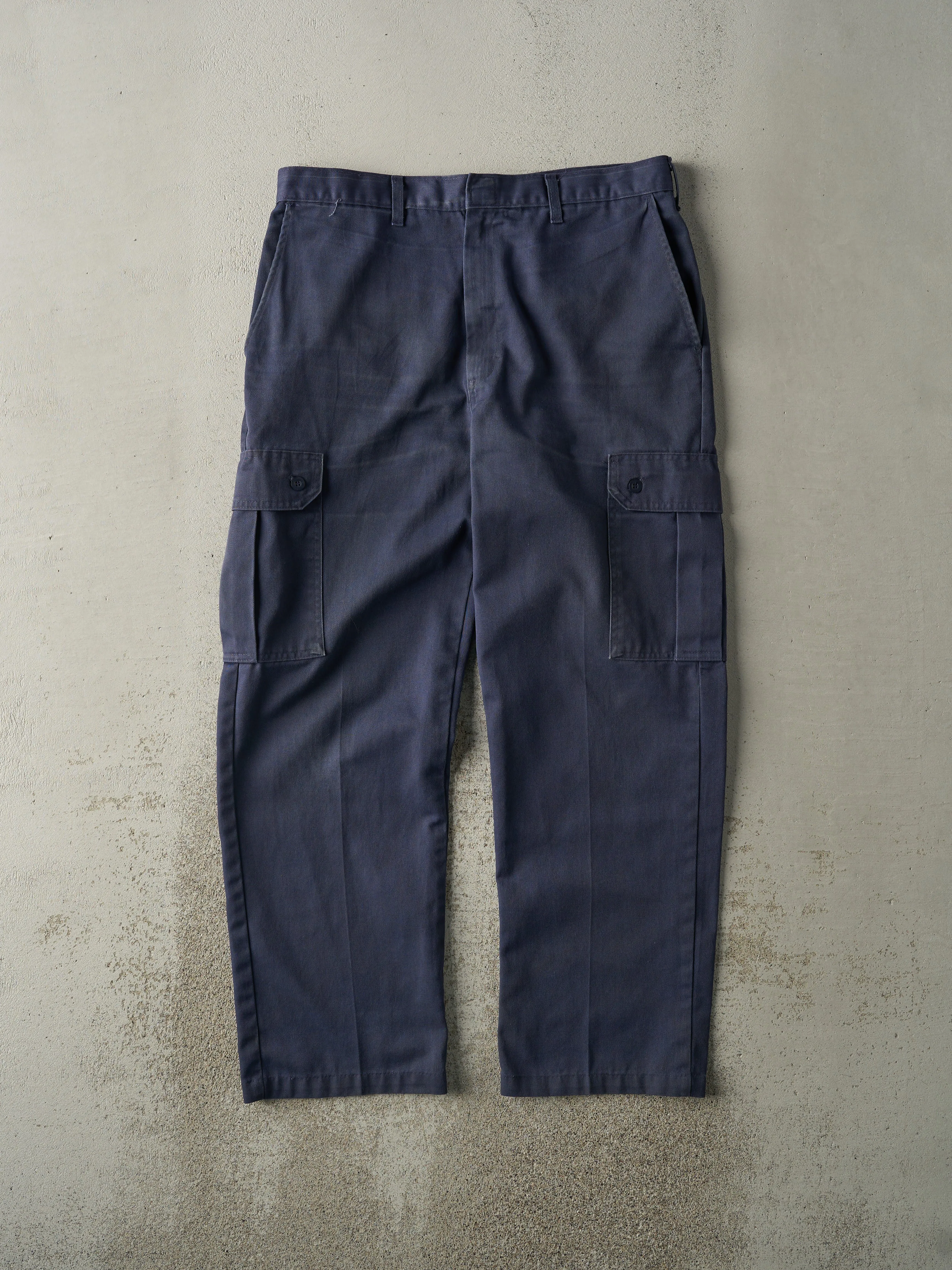 Vintage 80s Navy Blue Military Cargo Pants (35.5x30) sold by Rebalance Vintage
