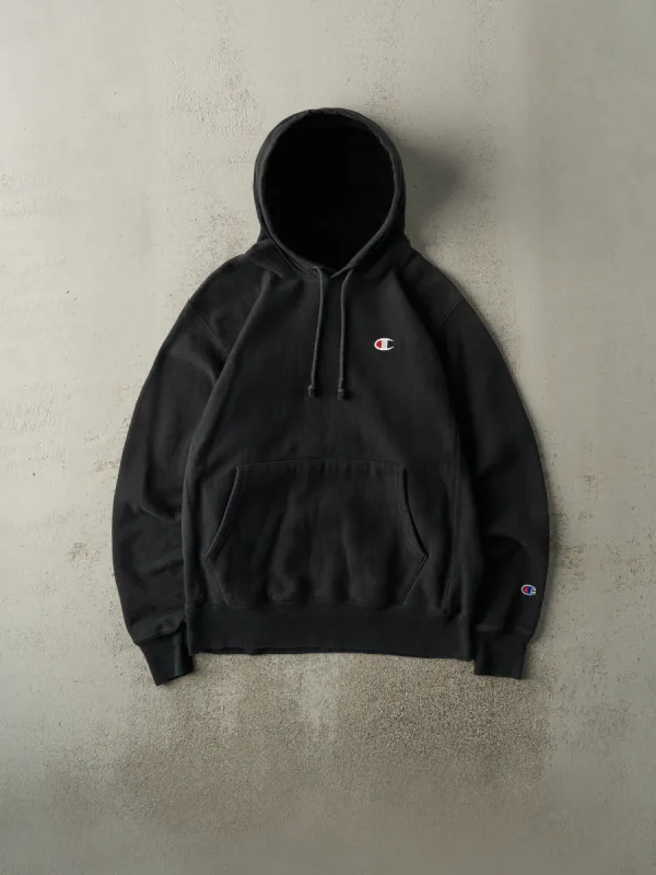 Vintage Y2K Black Champion Reverse Weave Hoodie (M/L) sold by Rebalance Vintage