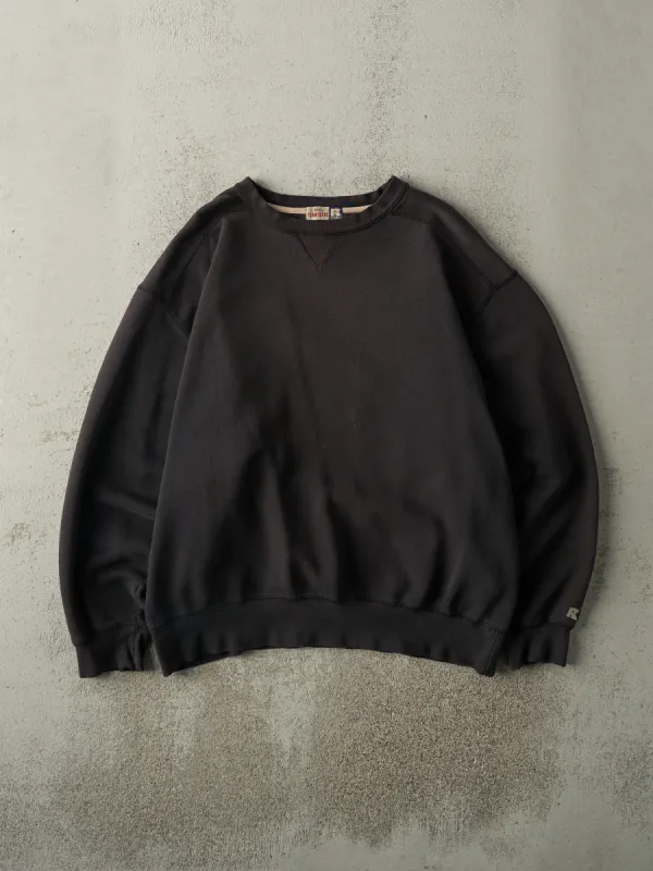 Vintage Y2K Faded Black Russell Athletic Crewneck (L) sold by Rebalance Vintage