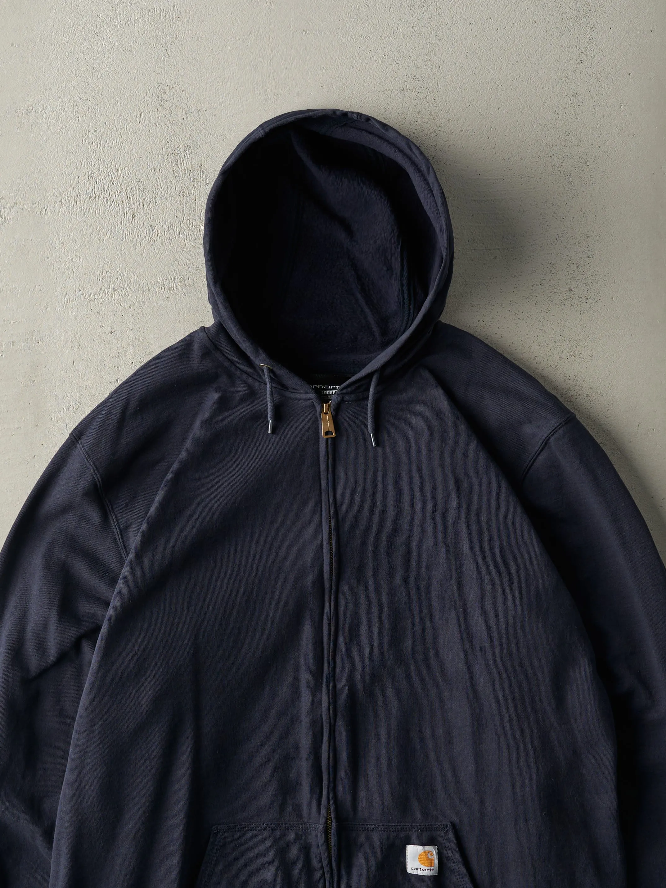 Vintage Y2K Navy Blue Carhartt Zip Up Hoodie (XL/XXL) sold by Rebalance Vintage product image thumbnail 2
