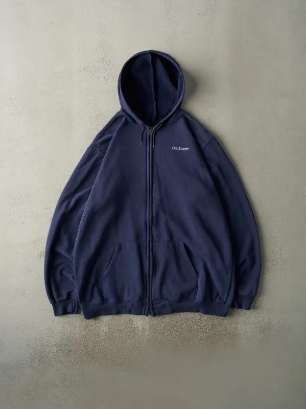 Vintage Y2K Navy Blue Carhartt Zip Up Hoodie (XXL) sold by Rebalance Vintage