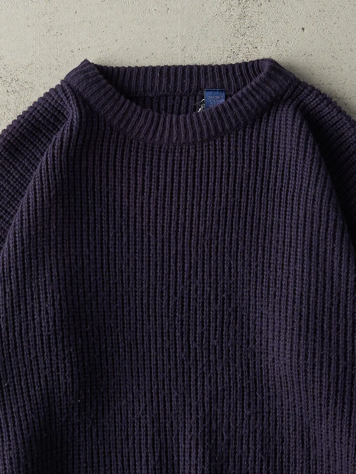 Vintage 90s Navy Blue Fishermans Knit (L) sold by Rebalance Vintage product image thumbnail 2