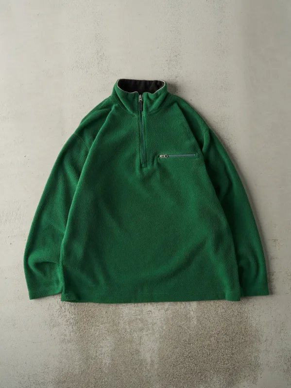 Vintage Y2K Green Gap Athletic Quarter Zip Fleece (L) sold by Rebalance Vintage