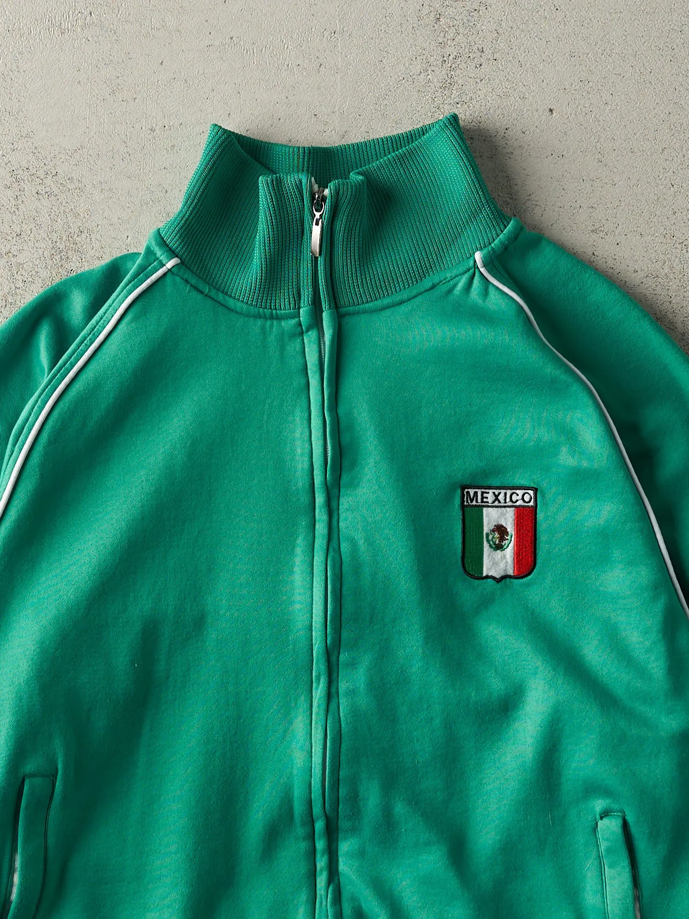 Vintage Y2K Green Embroidered Mexico Track Jacket (M) sold by Rebalance Vintage product image thumbnail 3