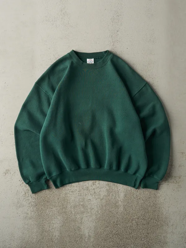 Vintage Y2K Green Blank Crewneck (L) sold by Rebalance Vintage